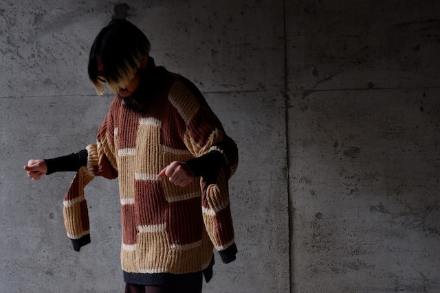 Leh Mauvais Sang Knit Sweater (Brown Mix)