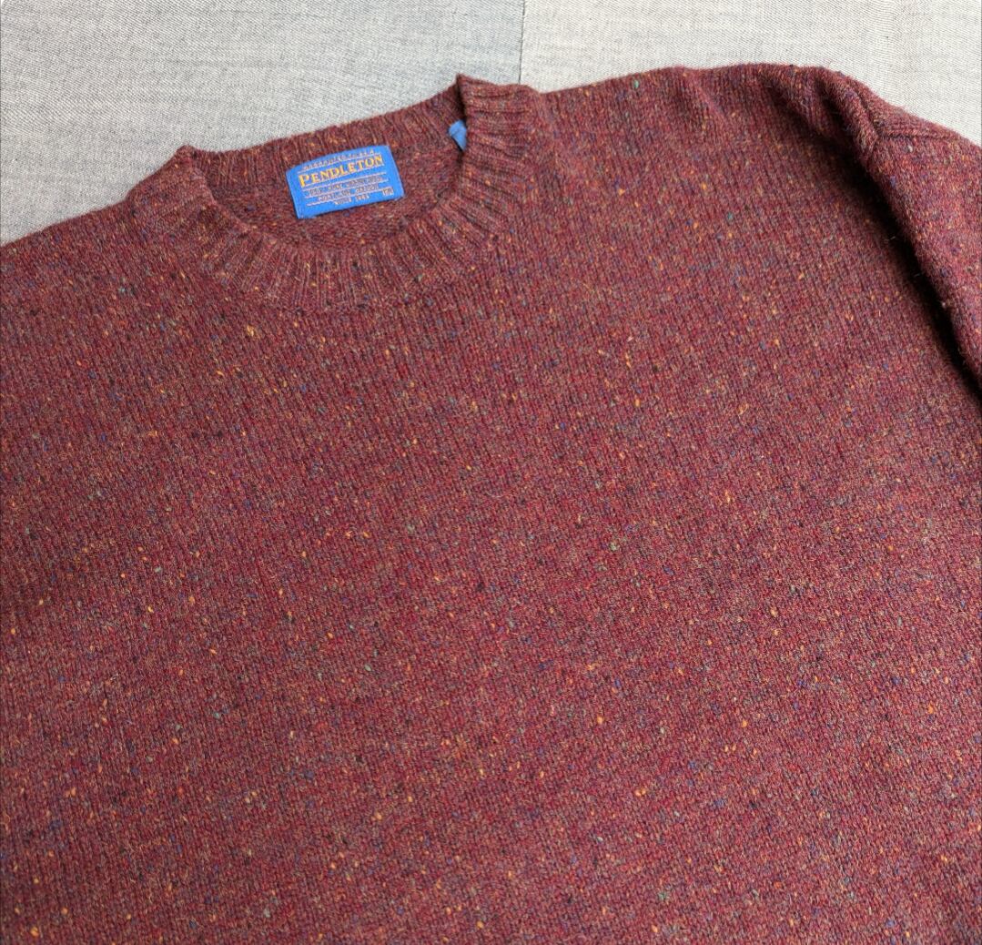 好配色!! 90s pendleton nep wool knit 小岩店