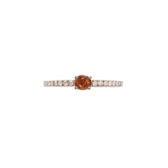 K18CG diamond ring (fancy deep yellowish orange/VS2)