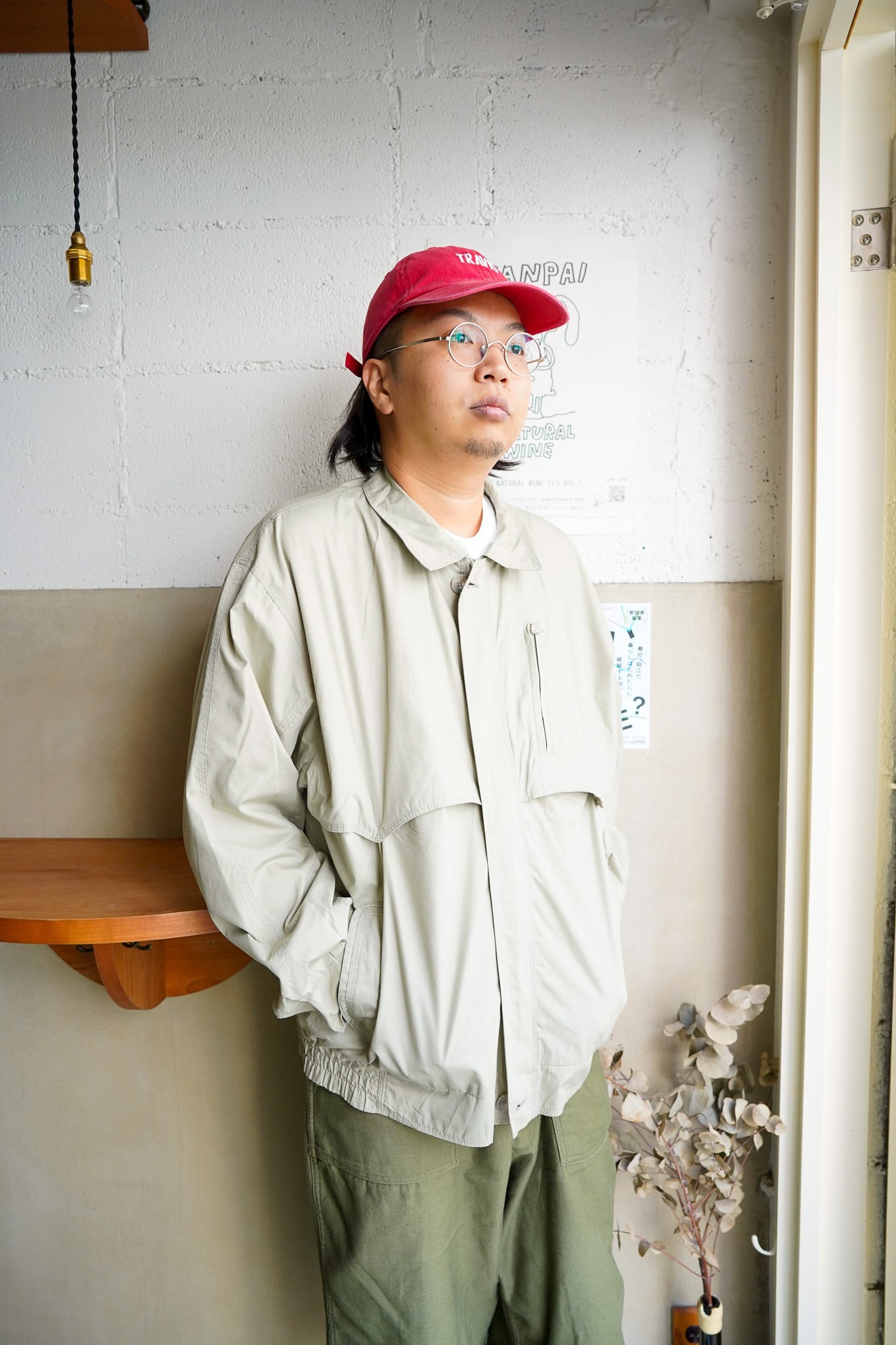 【1970-80s】"C&A" Polyester & Cotton Zip-up JKT / 6-345