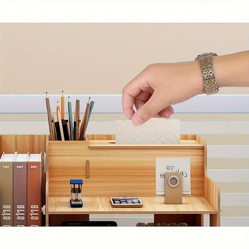 デスク収納 デスクオーガナイザー A4収納可 小物収納 木製 ペンホルダー 防水 幅37cm おしゃれ 北欧
