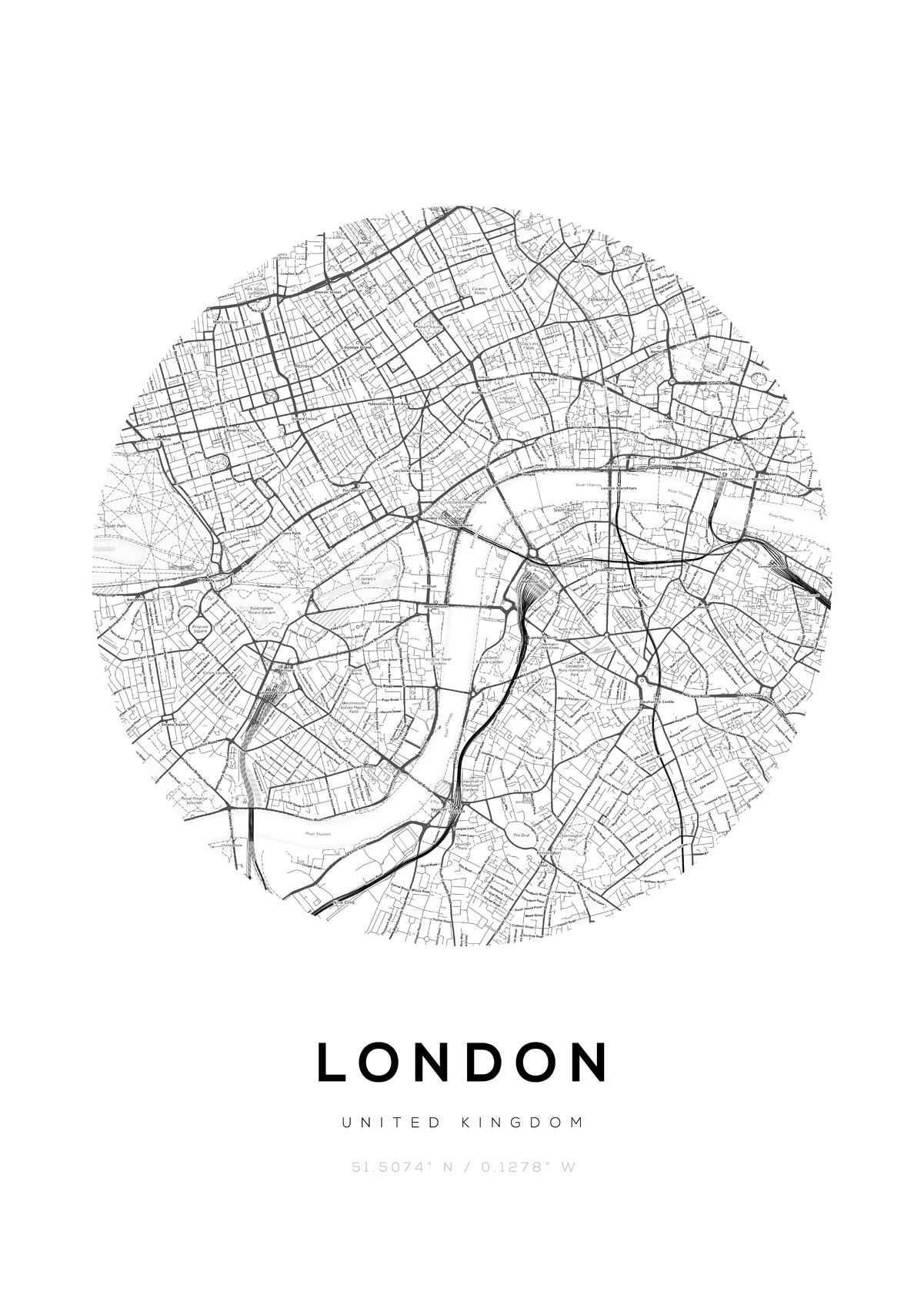 北欧アートポスター ロンドンの地図 シンプル スタイリッシュ アート ポスター サイズ アートショップフォームス 絵画 家具 インテリア