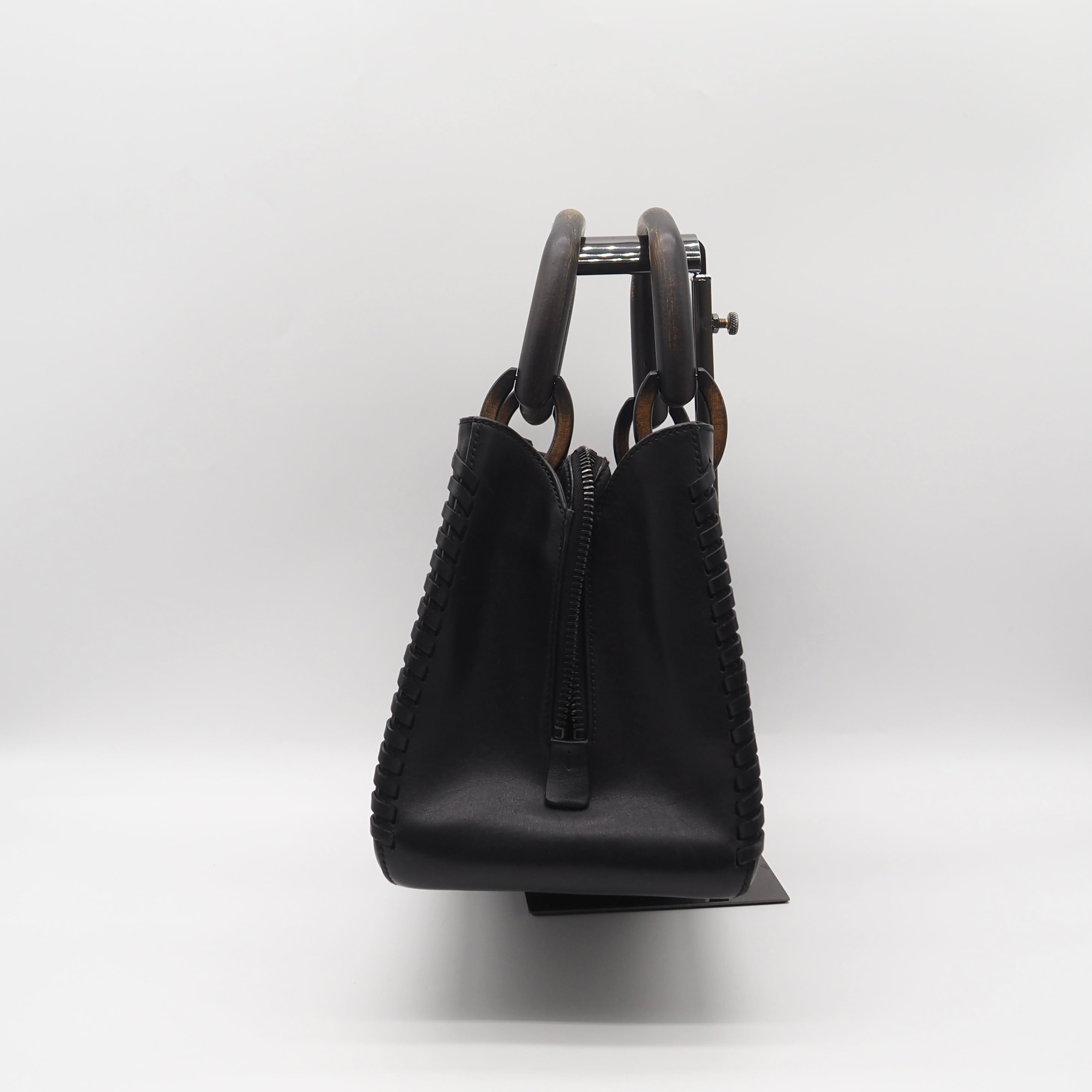 GUCCI レザー ウッドハンドバッグ ブラック グッチ 付属品付き | 2122TOKYO