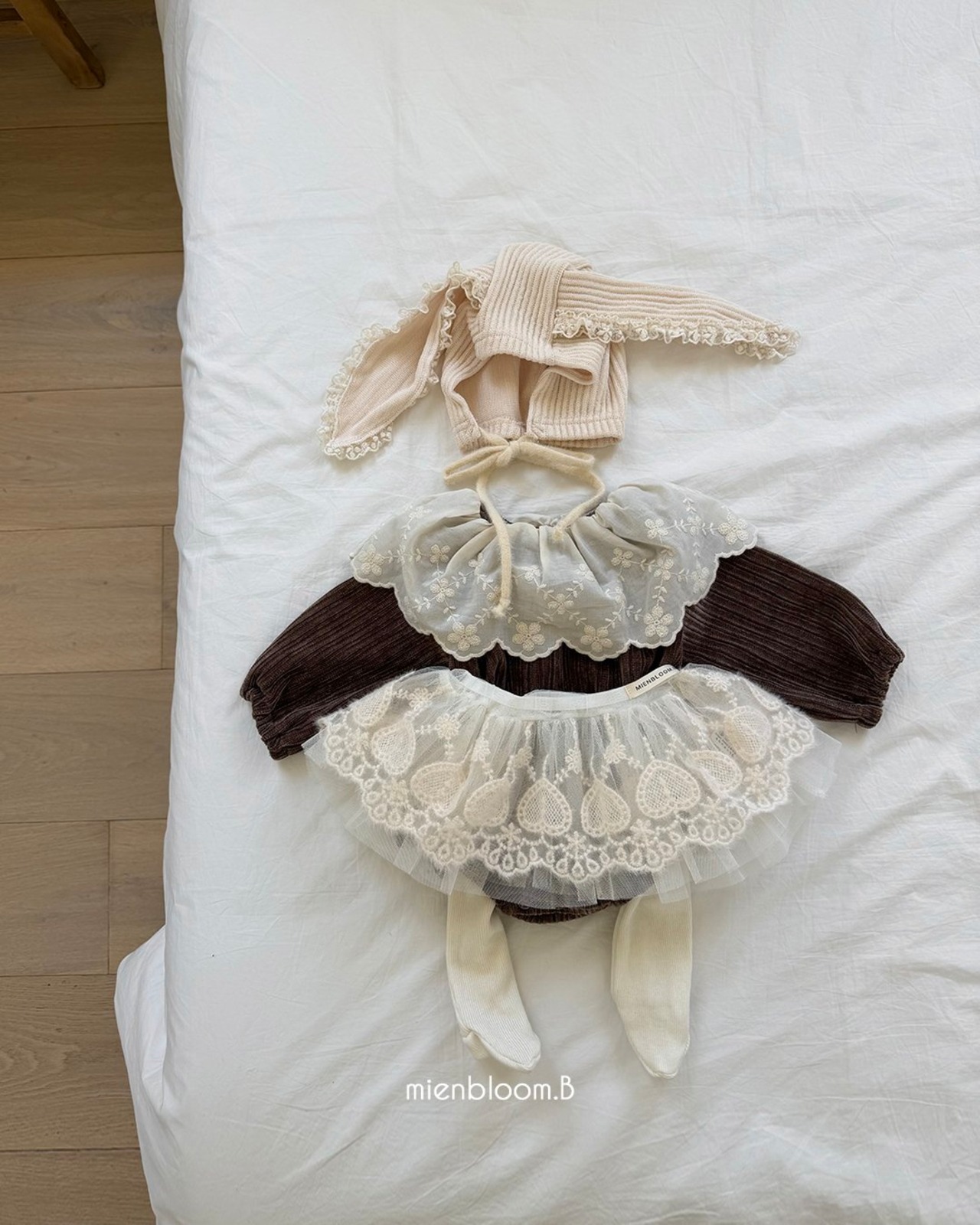 mien bloom B［取寄］knit bunny bonnet 26winter