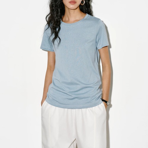 ラウンドネックTシャツ ・22286