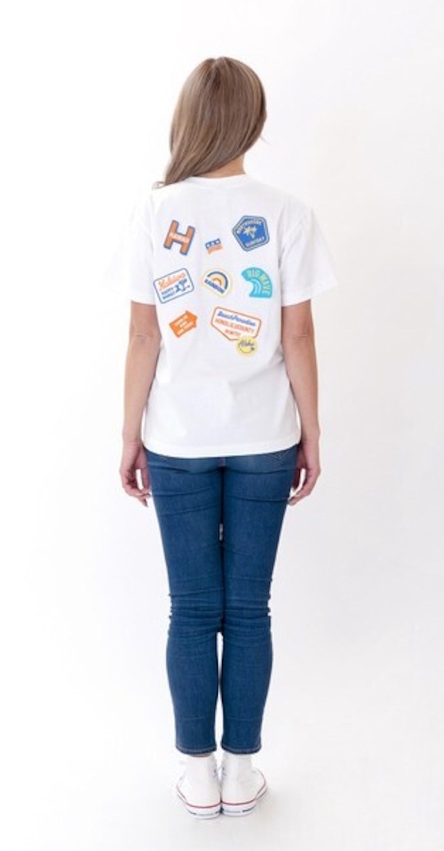 【ハレイワ / HALEIWA HAPPY MARKET】大人気!ハワイアン ワッペン Tシャツ ホワイト