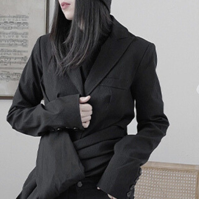 Asymmetric irregular suit jacket C0482