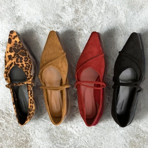 Pointed Toe Strap Flats T3726