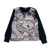 シルク混 LEONARD レオナール 花柄 ペイズリー ニット セーター M/レディース