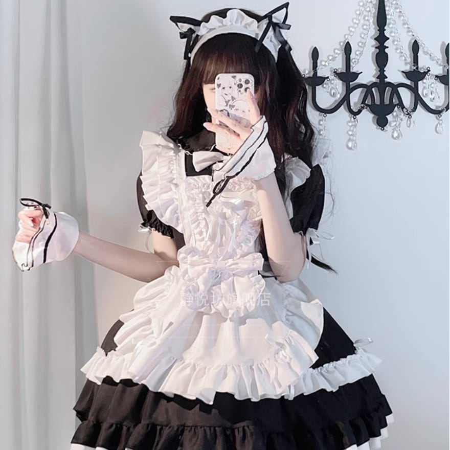 ロリータドレス♡春夏✳︎メイド服 イベント ハロウィン Aライン  