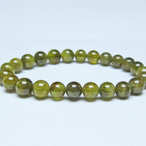 ツァボライト ブレスレット 8mm 一点物 メール便可 111-49783