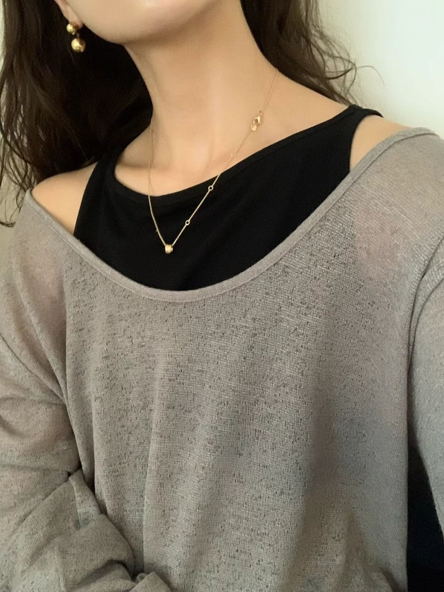 (予約) LIFFEY / Boat-neck sleeveless 3color　
