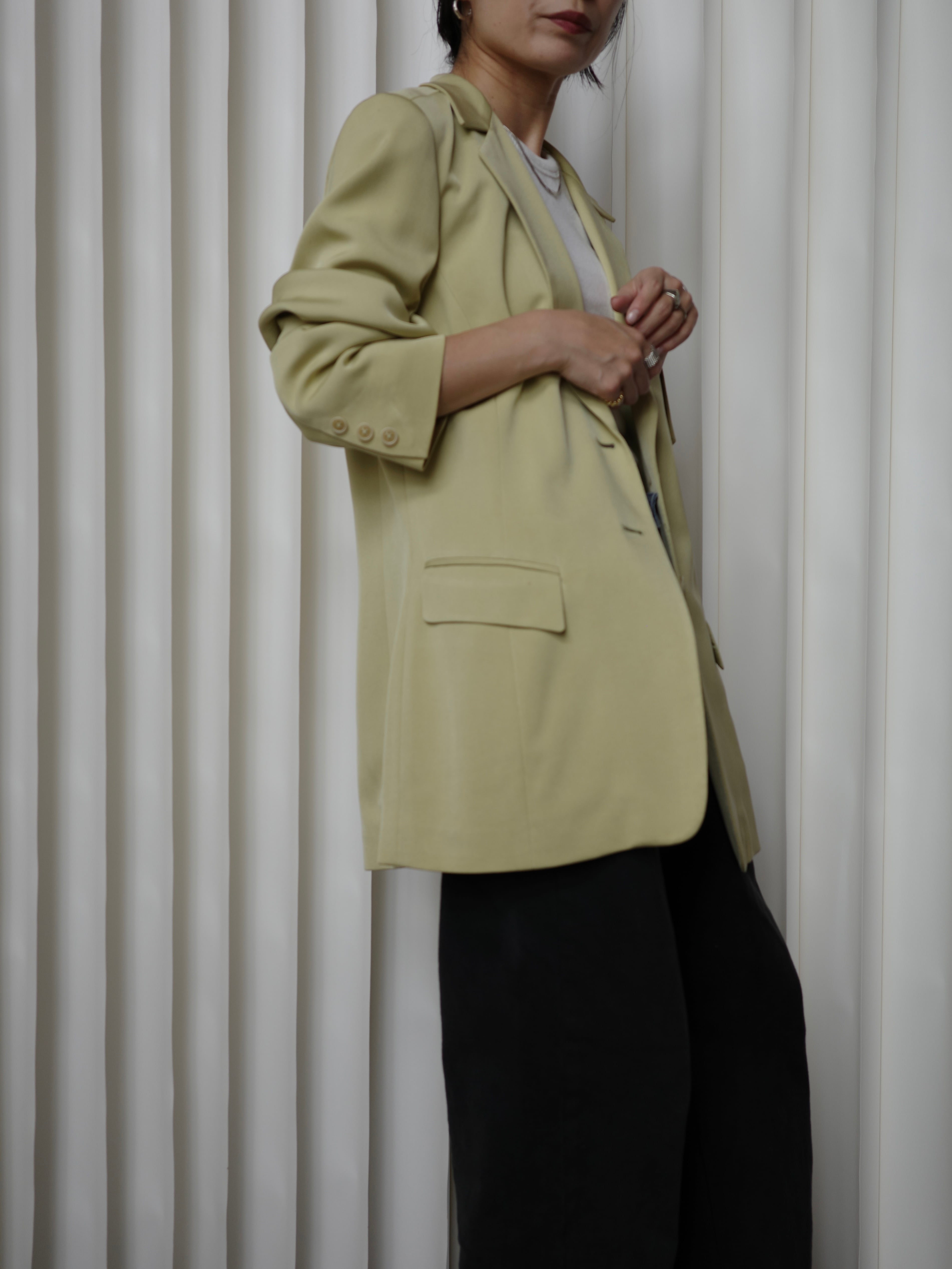 〈vintage〉lime color jacket