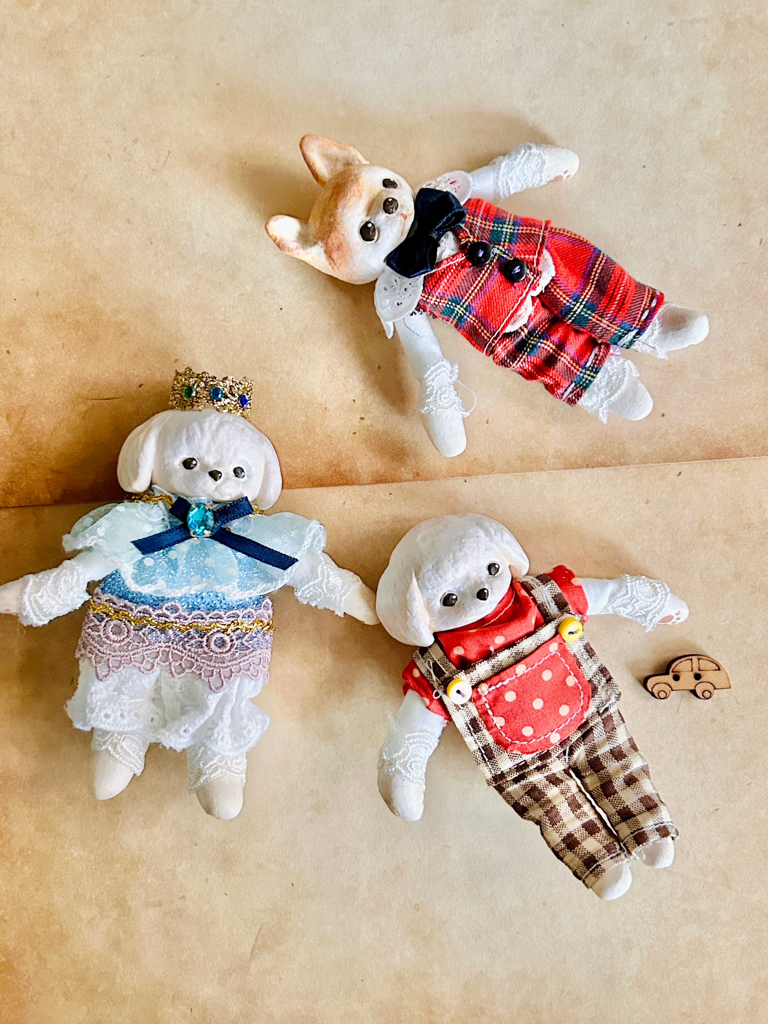 クリームソーダ あきたちゃん 秋田犬 白あきた お菓子 アートドール