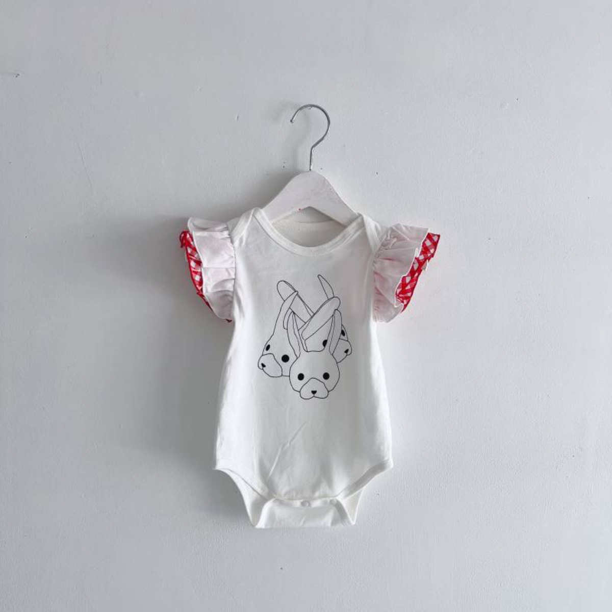 FRANKYGROW BABY. Rabbit Double Frill Body WHITE | PEAM