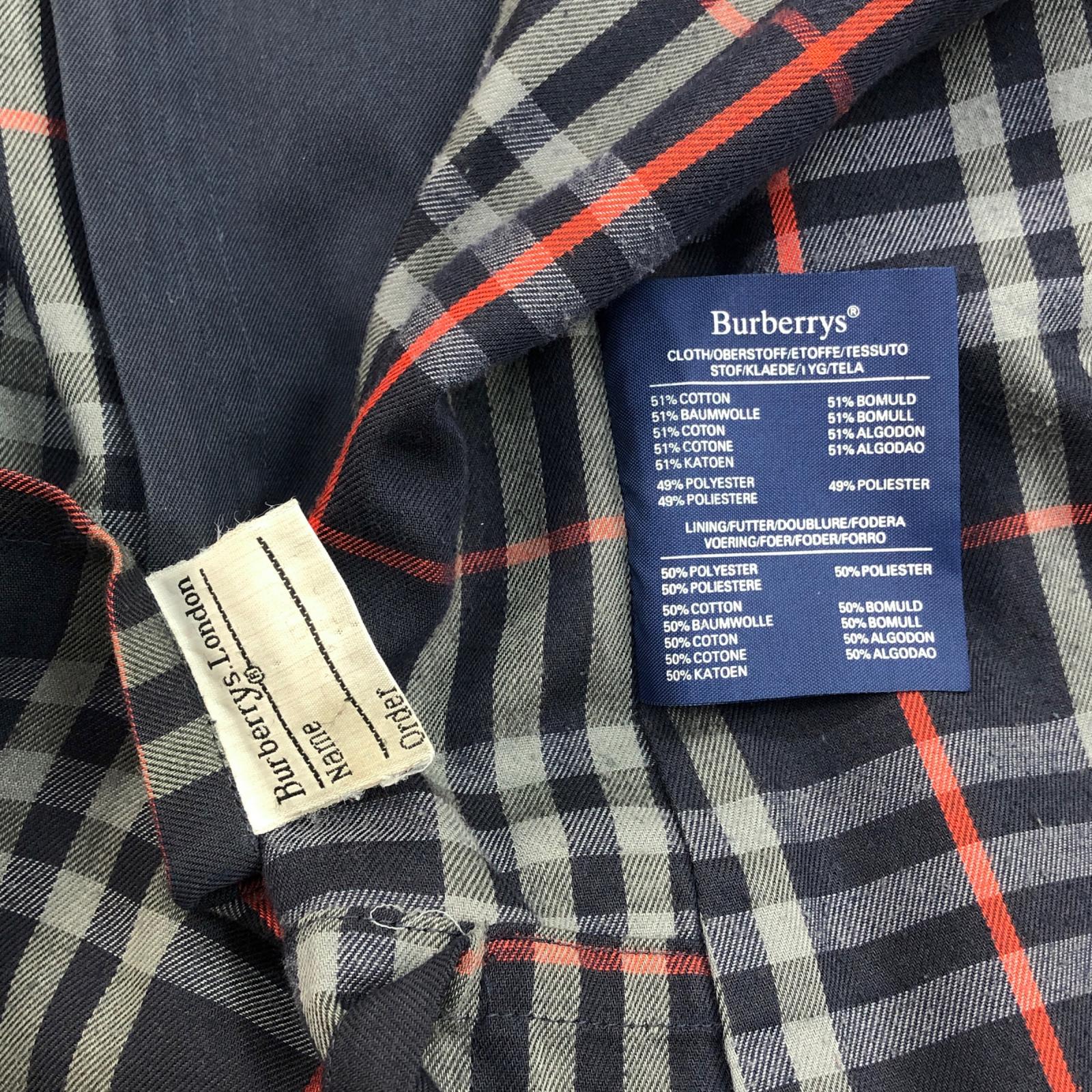 BURBERRYS バーバリーズ 70- 80年代 ENGLAND製 英国製 ライナー付き