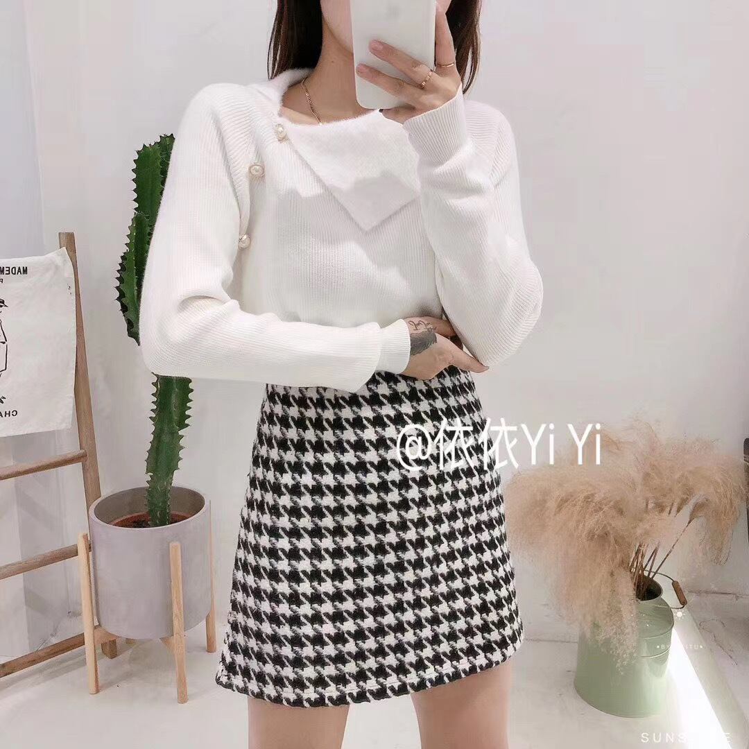 フロントパールリブニット