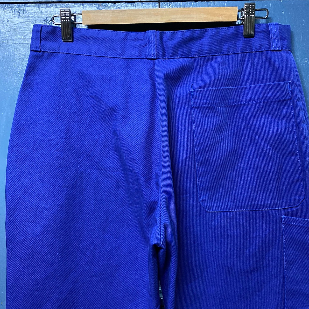 btb ユーロワークパンツ ブルー 青色 メンズW32 古着【ロングパンツ 