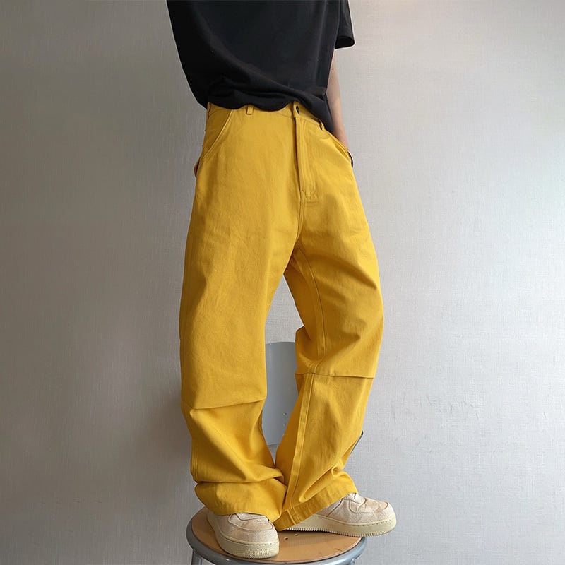 dannyandzee黄色ルーズシルエットカーゴパンツ | mblueshop