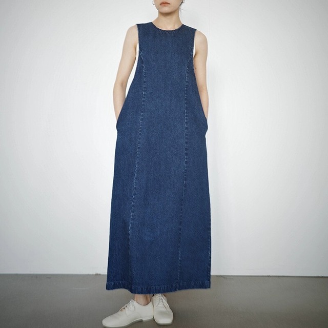 Denim Sleeveless Long ワンピース [26010440]