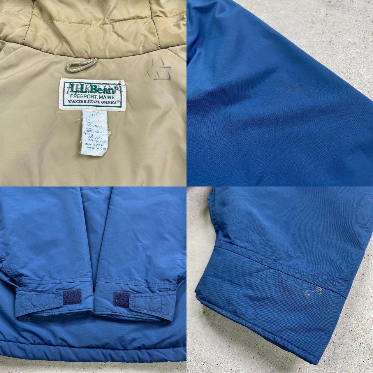80年代 USA製 L.L.Bean エルエルビーン 中綿入り マウンテンパーカー 