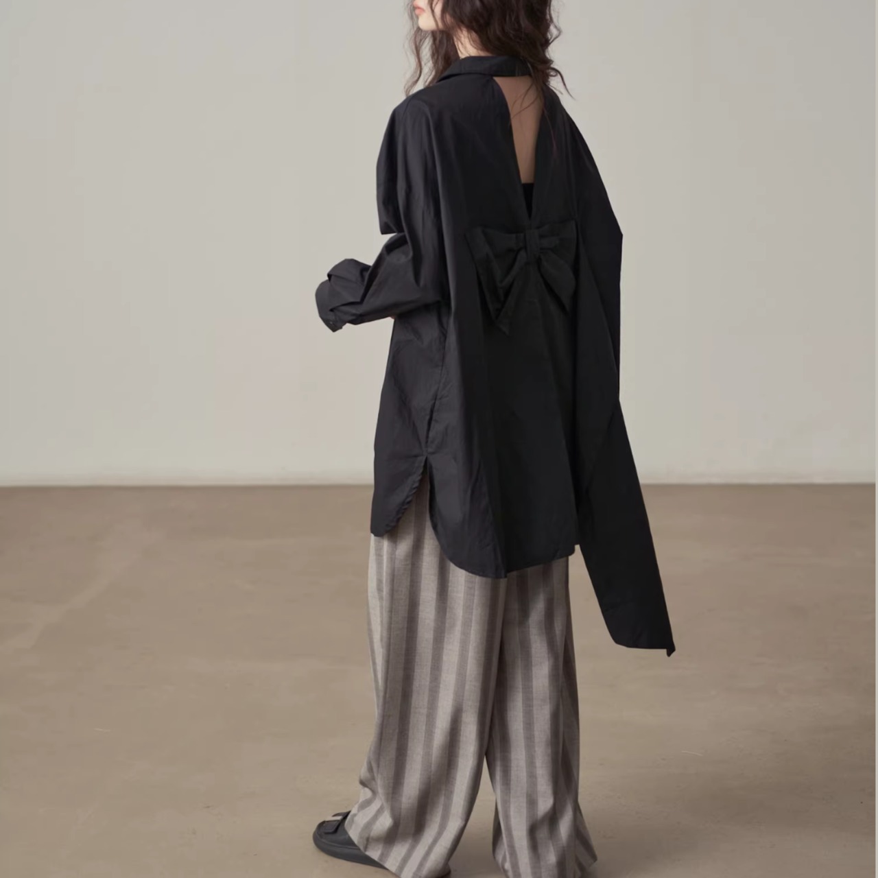 バックリボン 長袖 チュニック シャツ 00127・画像13