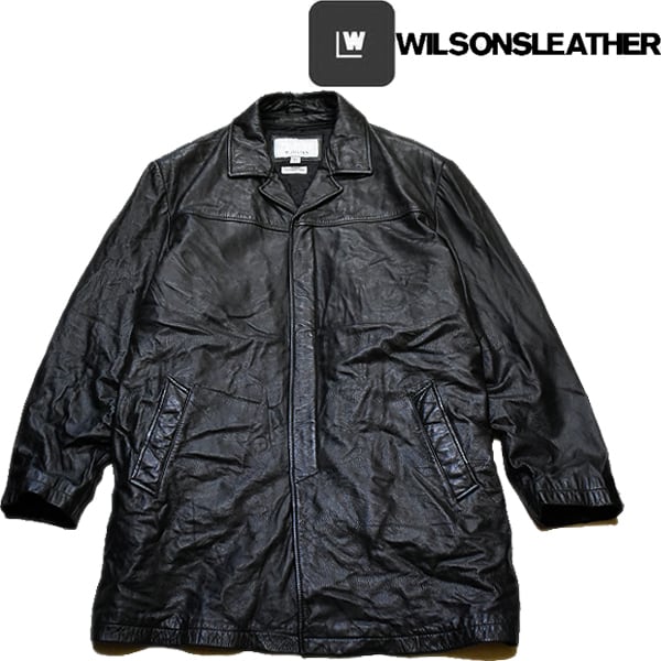 1点物◇ウィルソンズWILSONS黒レザージャケット革ジャン古着 1点物◇ウィルソンズWILSONS黒レザージャケット革ジャン古着