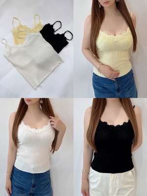 レースRIBキャミソール　¥5,800+tax