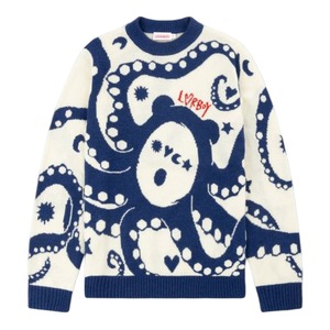 【CHARLES JEFFREY LOVERBOY】LOVERBOY LOGO JUMPER(WHITE/BLUE)