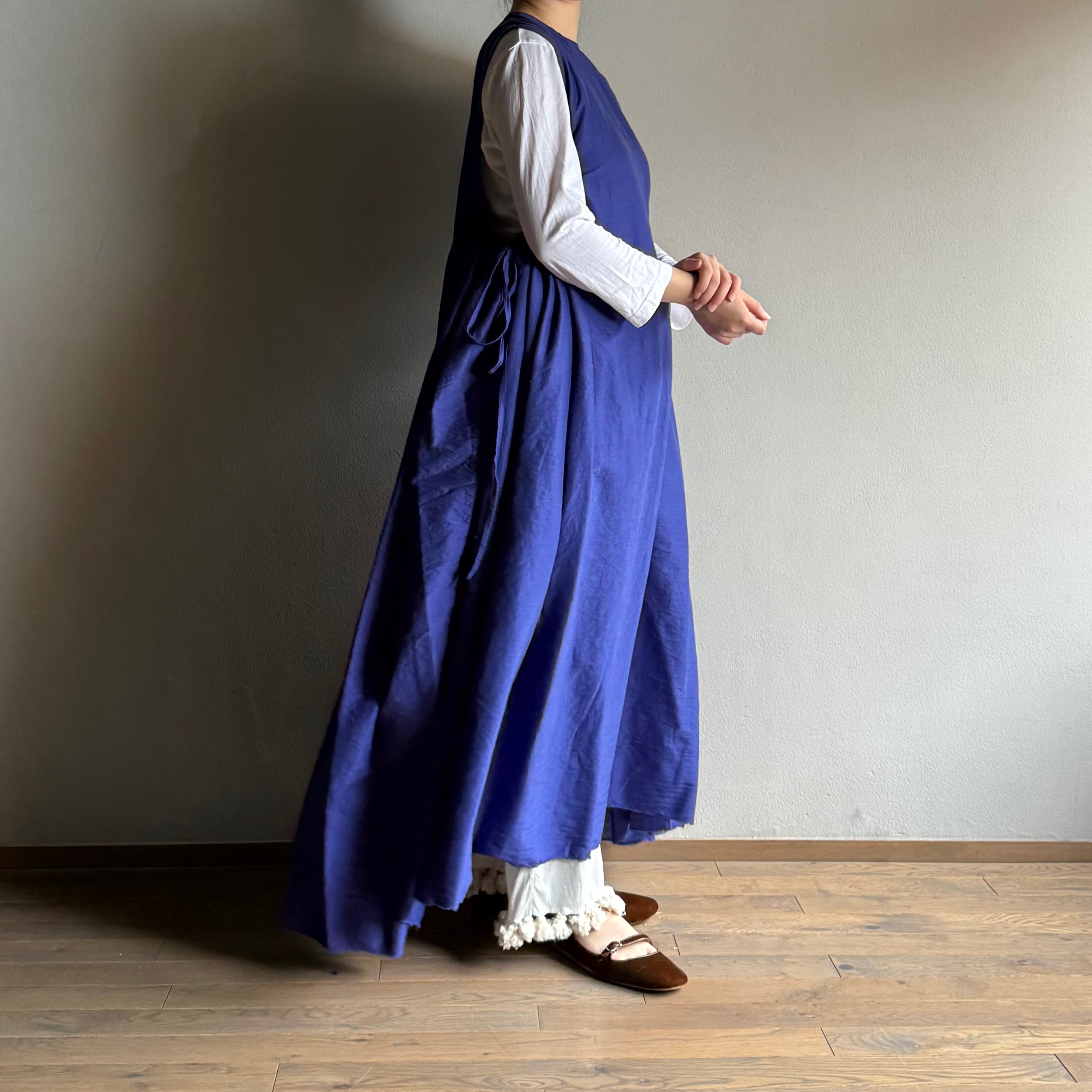 quitan/キタン GIRL'S DRESS IN “Dhanetah Jat”/ダネティ・ジャトの少女のドレス #6156046 BLUE