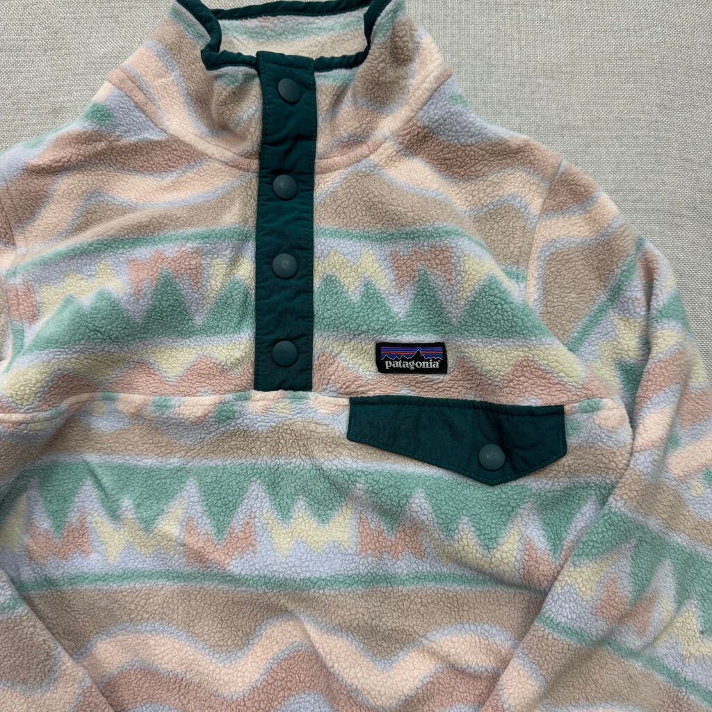 kids patagonia パタゴニア シンチラフリース スナップT ピンク XS