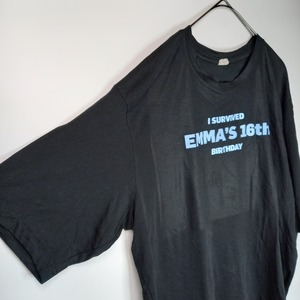 SPORT TEK　クルーネック　プリントTシャツ　オーバーサイズ　ブラックXL