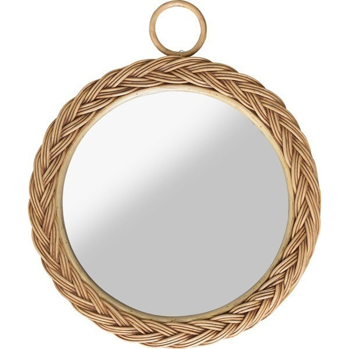 ミラー MR-712 鏡 壁掛け おしゃれ ラタン 籐 アジアン ナチュラル 手編み ドレッサー インテリア 雑貨