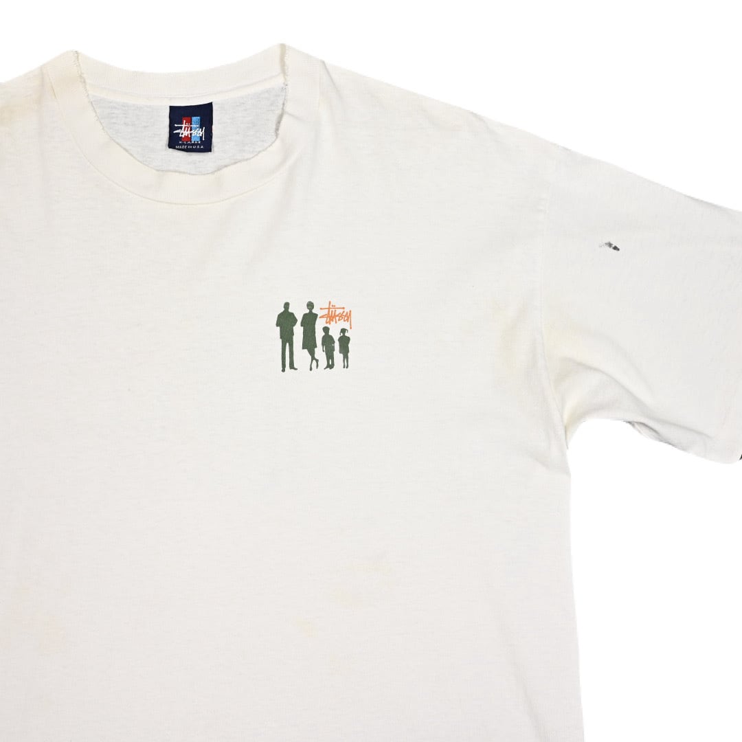 Stussy 90〜00's made in USA Family Print T-Shirt ステューシー