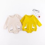 アルパカデザイン長袖ベビーロンパース/カバーオール キッズ