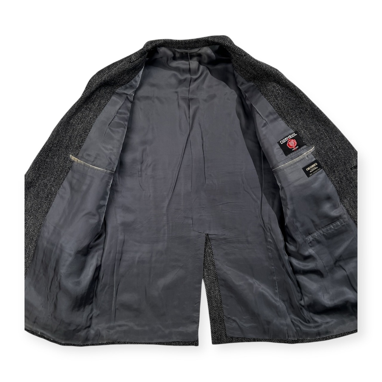 CHESSROCK チェスロック DORMEUIL ドメール ヘリンボーン ツイード 段返り3B テーラードジャケット サイズ 95 /ビンテージ/メンズ
