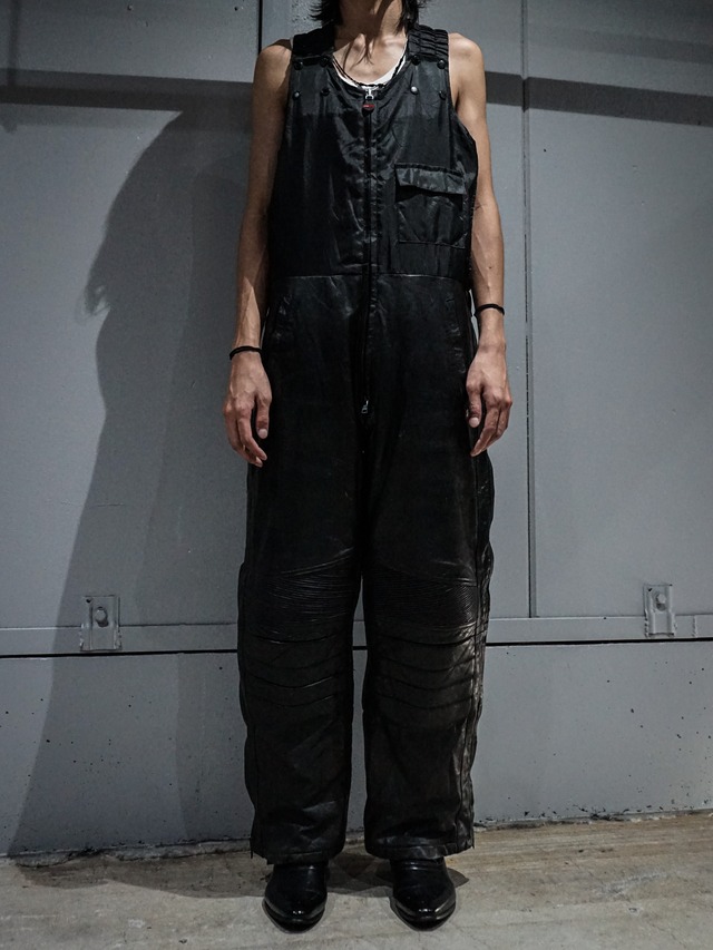 【add (C) vintage】Motorcycle Gimmick Vintage Leather Overall