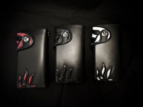 THIRTEEN DESIGNS サーティーンデザインズ KWA-9LF Custom ONE SNAP FLAME LONG WALLET prototypeWH