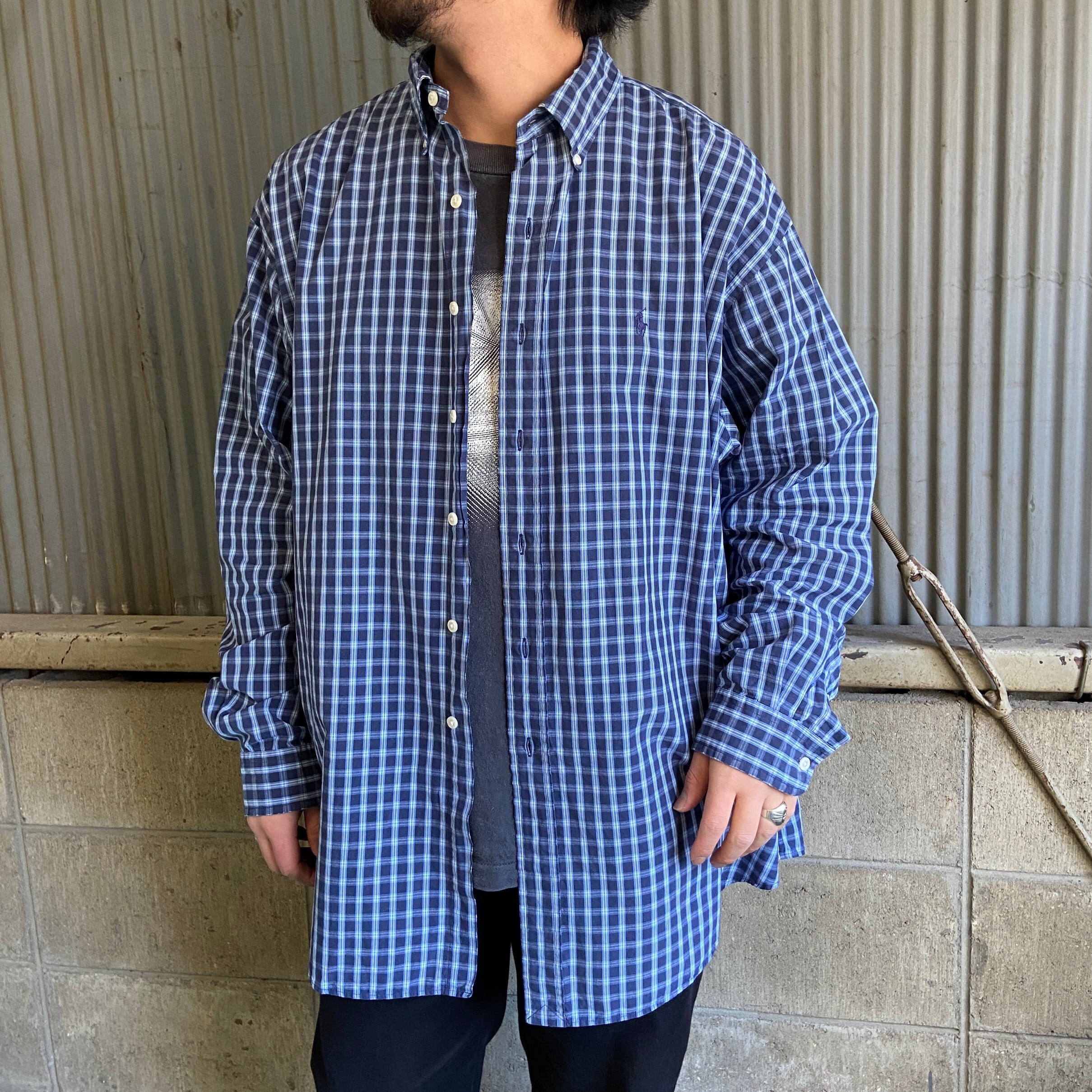 ビッグサイズ オールドラルフローレン BLAKE 長袖 ボタンダウンシャツ 