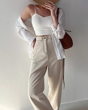 High waist straight Jeans T20197