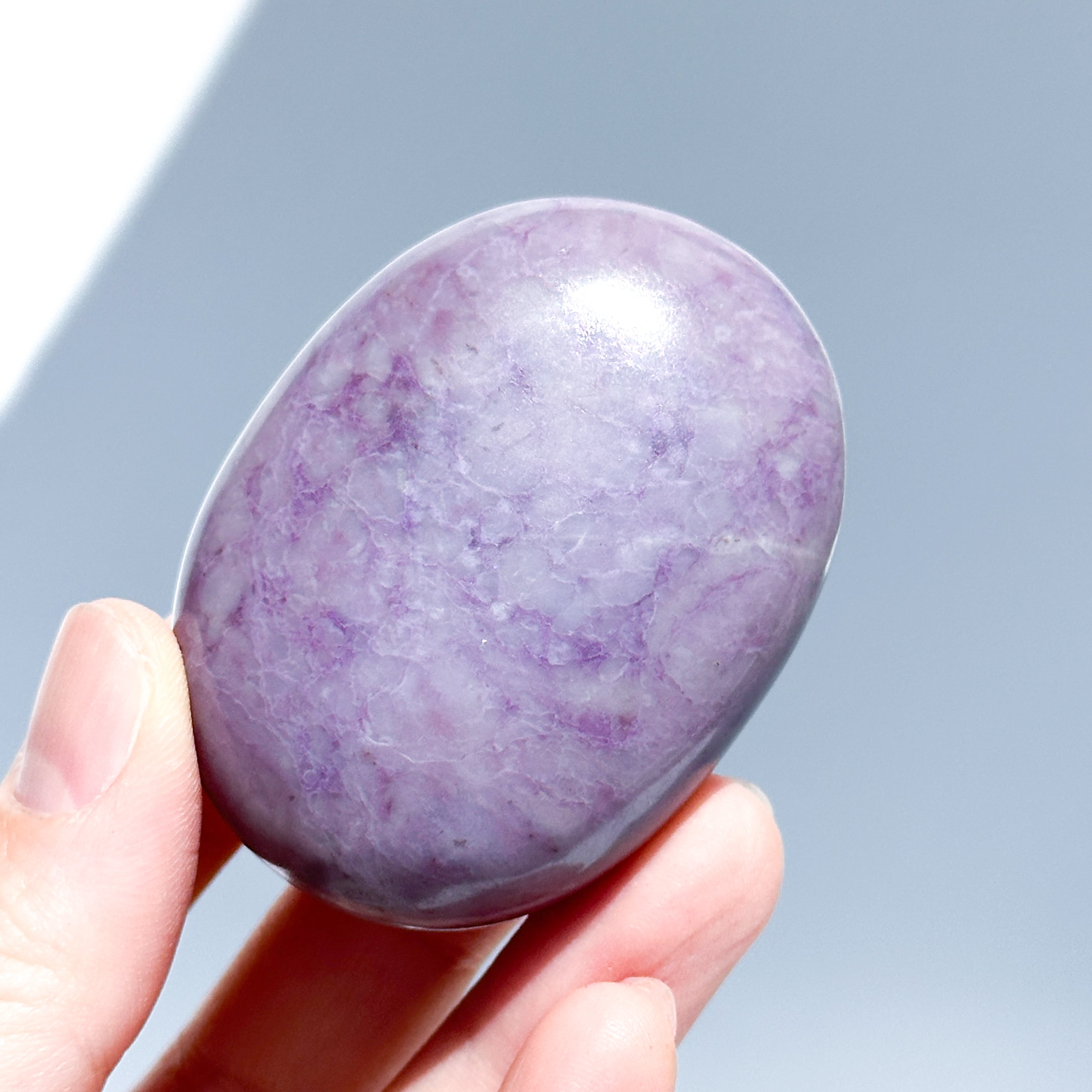 パープルジェイド パームストーン 73◇Purpe Jade palm stone ◇天然石・鉱物・パワーストーン・インテリア