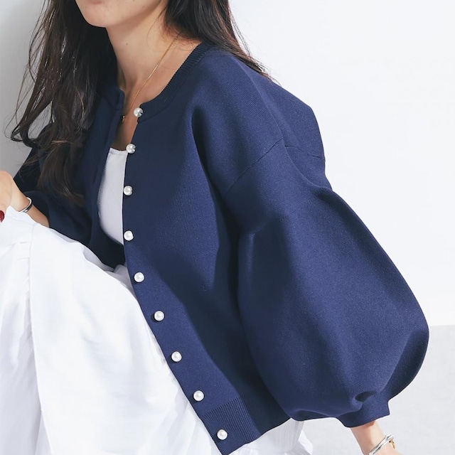 サマーチャイナパネルニット:ロイヤルブルー 96 ニット・セーター | nanastyle