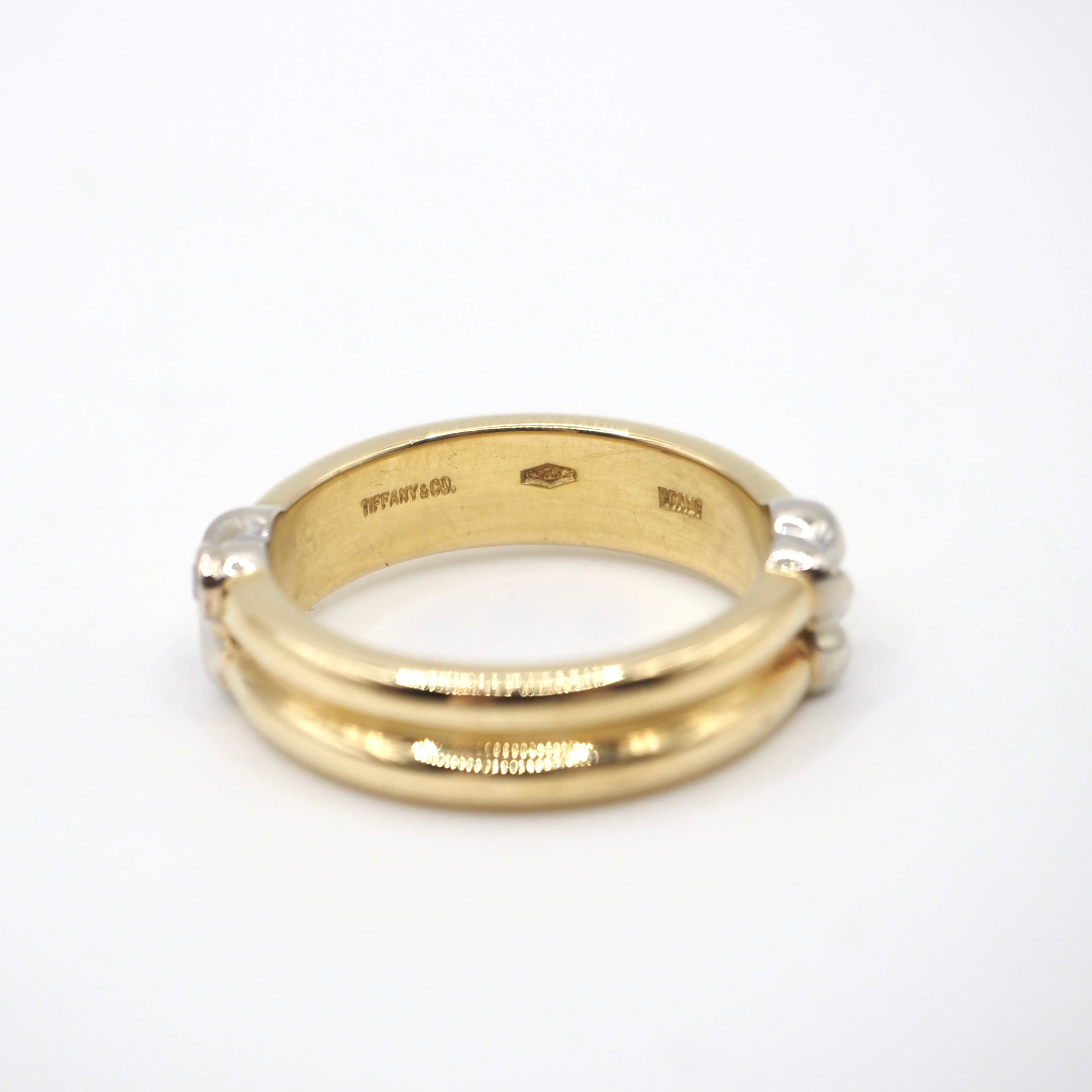 Tiffany&Co. 約10号 シグネチャー リング K18 ルビー サファイア