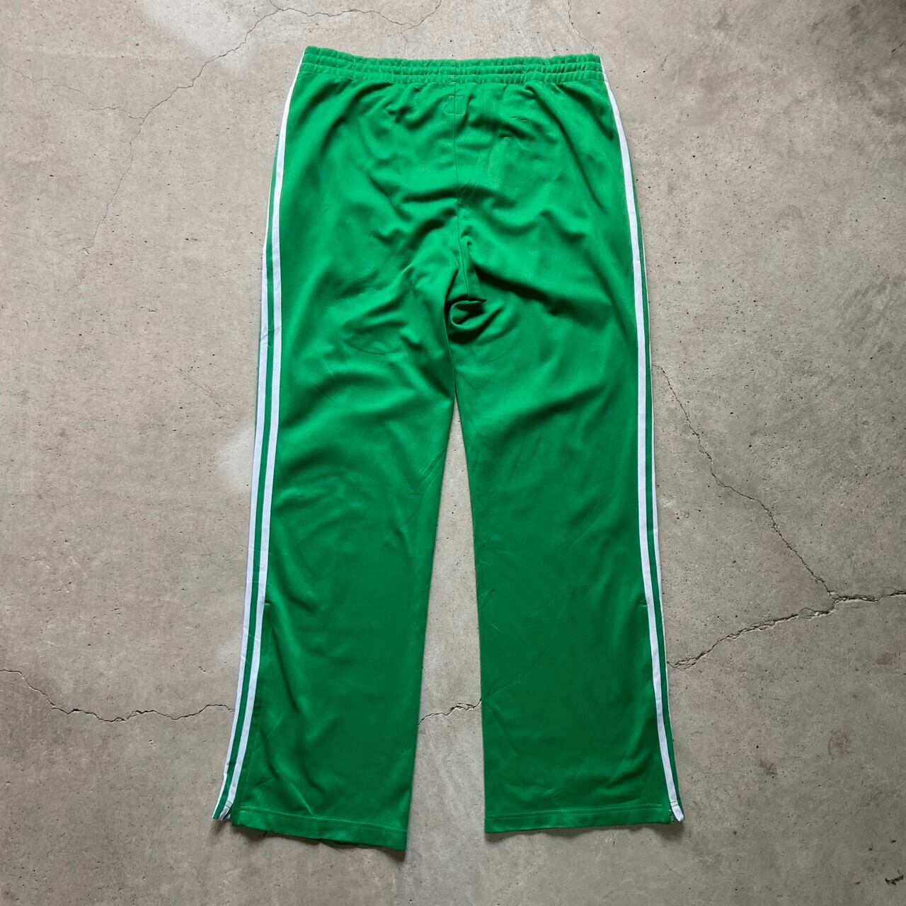 古着　adidas ラインパンツ　トラックパンツ　緑　グリーン　　y2k 27 adidas ブラック グリーン ジャージパンツ トラックパンツ 古着 adidas