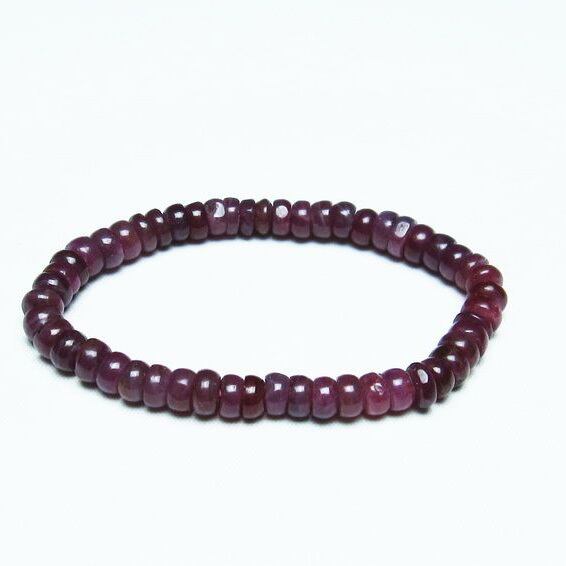 ルビー ブレスレット 7mm 一点物  おまかせ便 111-28808