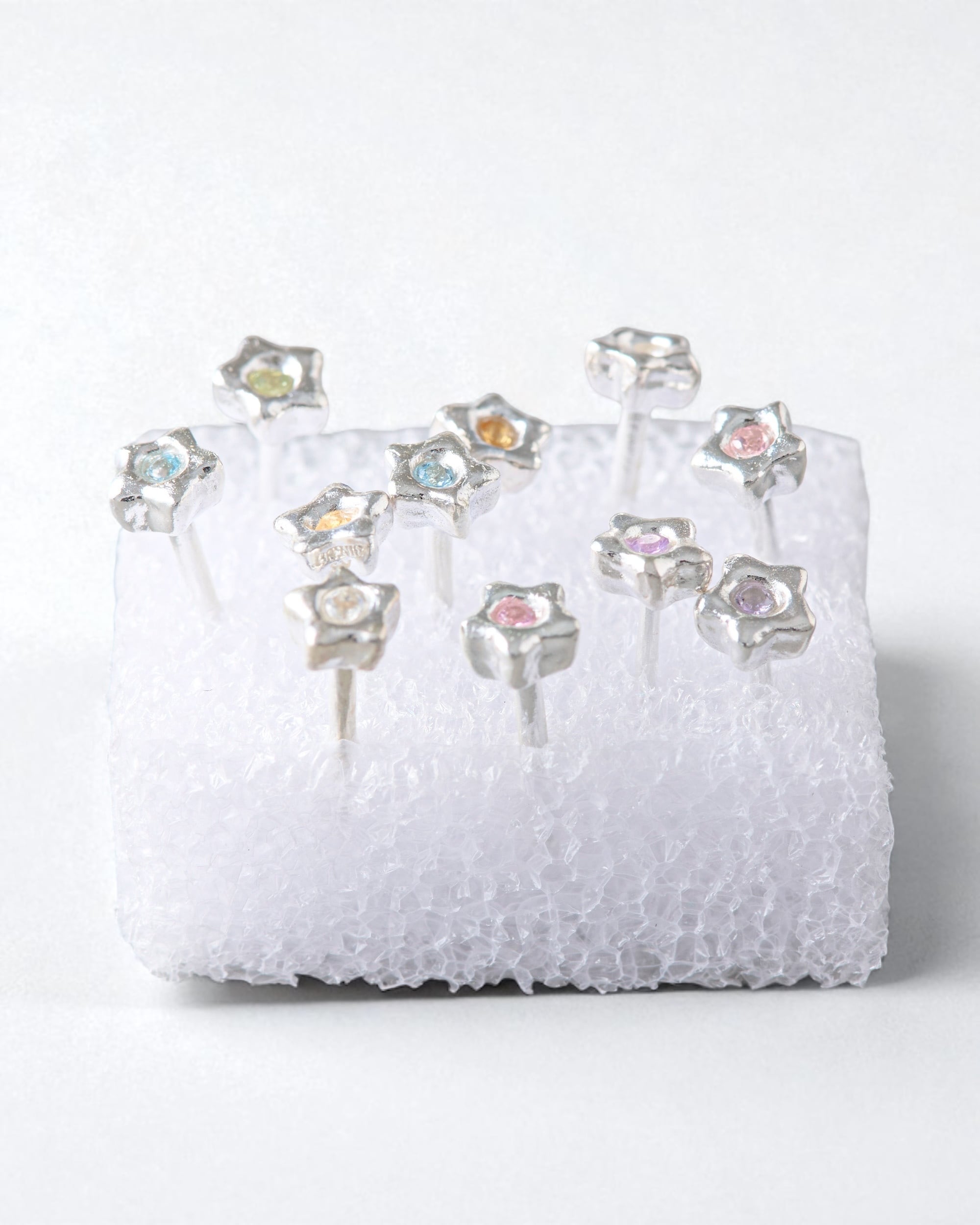 星のstone earring straight silver925 18G LJ24021P 16G LJ24022P | LANIE