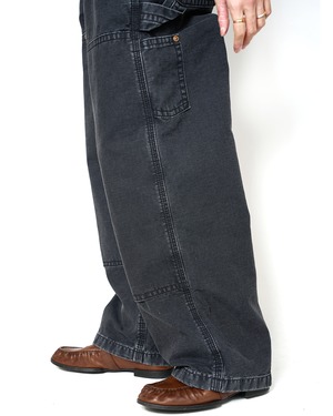 KOOKY ZOO "JUVENILE D.KNEE WORK PANTS〔FADE BLACK〕"
