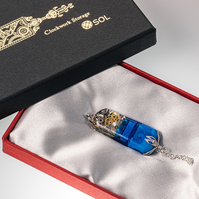 USBメモリ 機械式時計 ムーブメント 64GB USB3.0 Blue-A