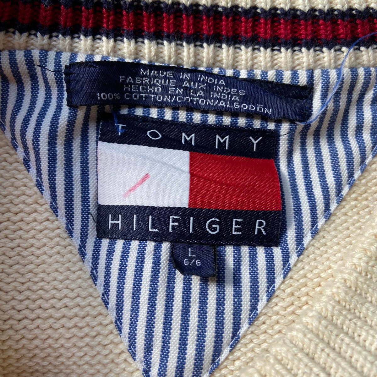 90年代 TOMMY HILFIGER トミーヒルフィガー コットンニットセーター