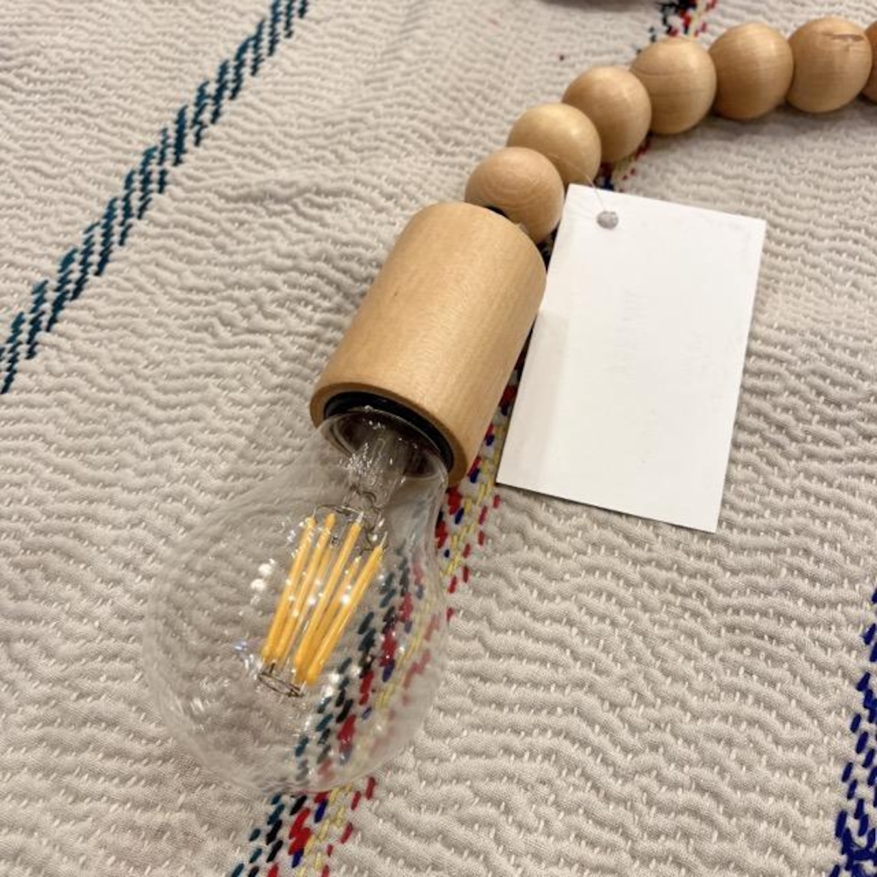 TOPANGA Lighting　ウッドビーズペンダントランプ　タイプC